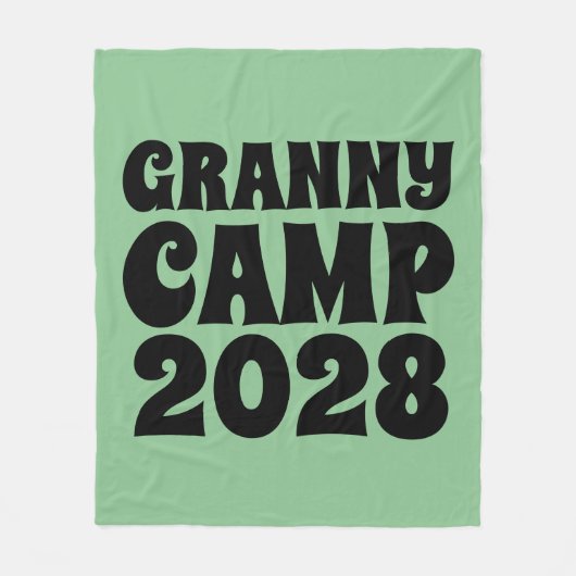 Text des Retro-Granny-Camps Fleecedecke (Vorderseite)