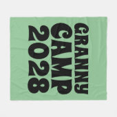 Text des Retro-Granny-Camps Fleecedecke (Vorderseite (Horizontal))