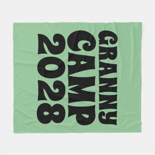 Text des Retro-Granny-Camps Fleecedecke (Vorderseite (Horizontal))
