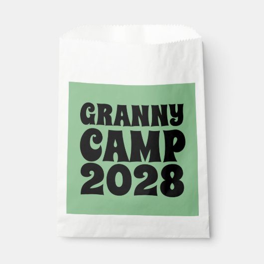 Text des Retro-Granny-Camps Geschenktütchen (Vorderseite)