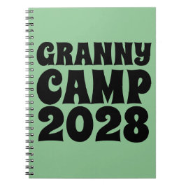 Text des Retro-Granny-Camps Notizblock