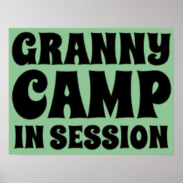Text des Retro-Granny-Camps Poster