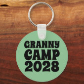 Text des Retro-Granny-Camps Schlüsselanhänger (Vorderseite)