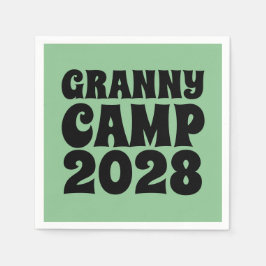 Text des Retro-Granny-Camps Serviette