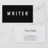 Text des Verfasser-| des Autorn-| Visitenkarte (Vorne/Hinten)