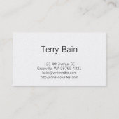 Text des Verfasser-| des Autorn-| Visitenkarte (Rückseite)