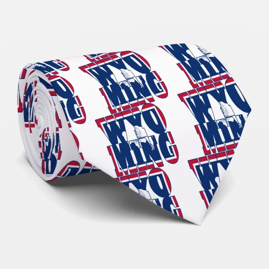 Text des "Wyoming State Flags" Krawatte (Gerollt)