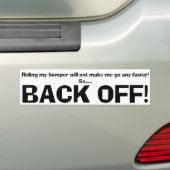 Text Design ・ Back Off! ・ Bumper Sticker Autoaufkleber (Auf Auto)