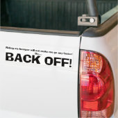 Text Design ・ Back Off! ・ Bumper Sticker Autoaufkleber (Auf Lkw)