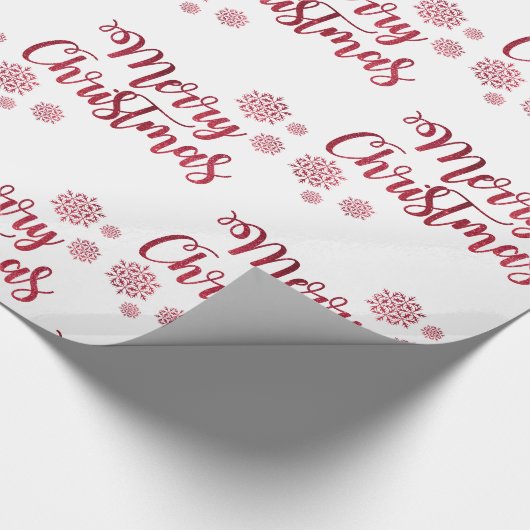 Text Design Frohe Weihnachten Geschenkpapier (Ecke)