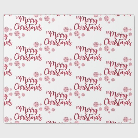 Text Design Frohe Weihnachten Geschenkpapier (Flach)