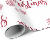 Text Design Frohe Weihnachten Geschenkpapier (Rolleneckpunkt)