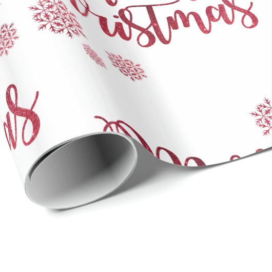 Text Design Frohe Weihnachten Geschenkpapier (Rolleneckpunkt)