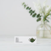Text-Design für Black Teapot Mini Visitenkarte (Stehend Vorderseite)