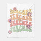 Text-Design im Retro-Stil Fleecedecke (Vorderseite)