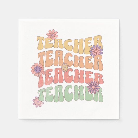 Text-Design im Retro-Stil Serviette (Vorderseite)