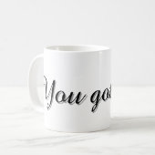 Text Design Mug Kaffeetasse (Vorderseite Links)