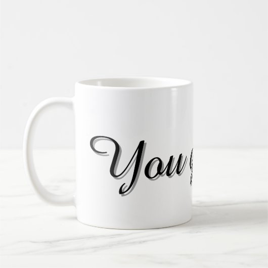 Text Design Mug Kaffeetasse (Links)