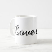 Text Design Mug Kaffeetasse (Vorderseite Links)