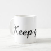 Text Design Mug Kaffeetasse (Vorderseite Links)