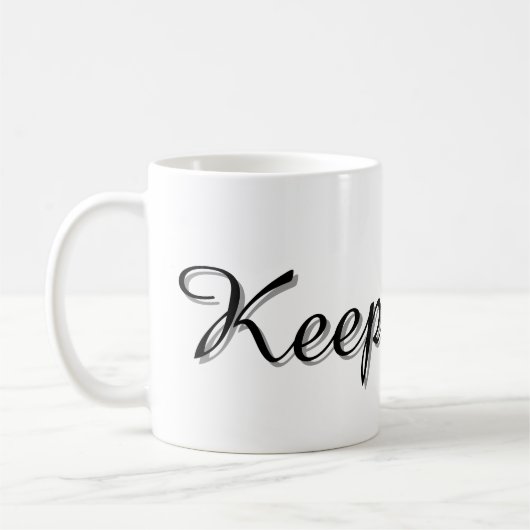 Text Design Mug Kaffeetasse (Links)