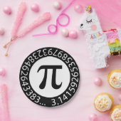 TEXT DESIGN Pi Nummer mathematisches Symbol Pappteller (Party)