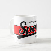 Text-Design: SPORTschwarz + Ihr eigener Text & Ide Kaffeetasse (Vorderseite Links)
