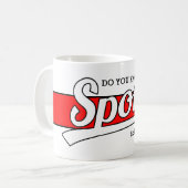 Text-Design: SPORTweiß + Ihr eigener Text & Ideen Kaffeetasse (Vorderseite Links)