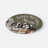 Text Dog Pack Club anpassen Pappteller (Schrägansicht)