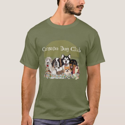 Text Dog Pack Club anpassen T-Shirt (Vorderseite)