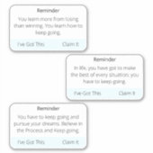 Text Erinnerung Psychische Gesundheit Behalten Unt Aufkleber (Vorderseite)