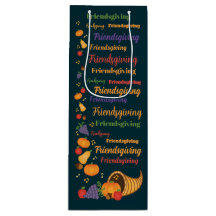 Text Farbige Cornucopia Friendsgiving-Party