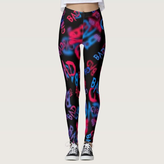 Text Fashion Girl Sport Leggings (Vorderseite)