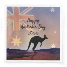Text-Flag Kangaroo Australien Abendessen