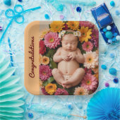 Text Foto kundenspezifische Glückwünsche Papier Pl Pappteller (Party)