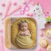 Text Foto kundenspezifische Glückwünsche Papier Pl Pappteller (Party)