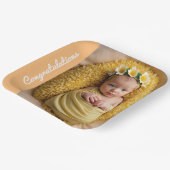 Text Foto kundenspezifische Glückwünsche Papier Pl Pappteller (Gewinkelt)
