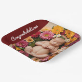 Text Foto kundenspezifische Glückwünsche Papier Pl Pappteller (Gewinkelt)