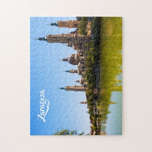 Text-Fotopuzzlespiele Saragossas Spanien Puzzle (Vertikal)