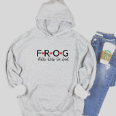 Text Frog Verlass dich auf die Gottesmutter Hoodie