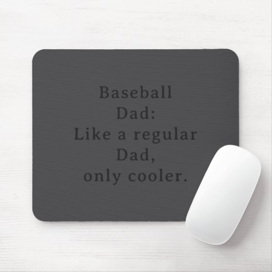 Text Funny Dad Baseball Mousepad (Mit Mouse)