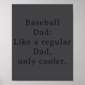 Text Funny Dad Baseball  Poster (Vorne)