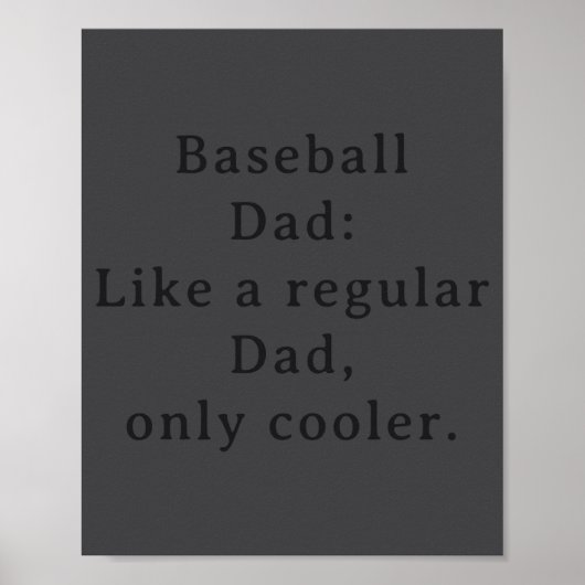 Text Funny Dad Baseball Poster (Vorne)