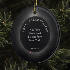 Text für benutzerdefinierte Bilder von Solar-Eclip Keramik Ornament