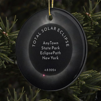 Text für benutzerdefinierte Bilder von Solar-Eclip Keramik Ornament