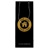 Text für benutzerdefiniertes Firmenlogo Geschenktüte Für Weinflaschen (Rückseite)