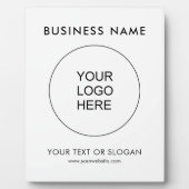 Text für benutzerdefiniertes Firmenlogo Moderne ve Fotoplatte (Vorderseite)