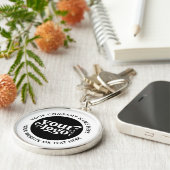 Text für benutzerdefiniertes Firmenlogo Schlüsselanhänger (Seite)