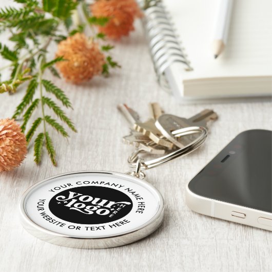 Text für benutzerdefiniertes Firmenlogo Schlüsselanhänger (Seite)