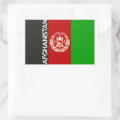 Text für das afghanische Landesflaggensymbol Rechteckiger Aufkleber (Tasche)
